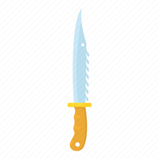 Cartoon, dagger, knife, nunting, object, tooth, weapon icon - Download on Iconfinder