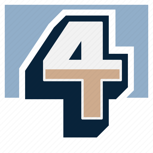 Number, arithmetical, fourth, math, four icon - Download on Iconfinder