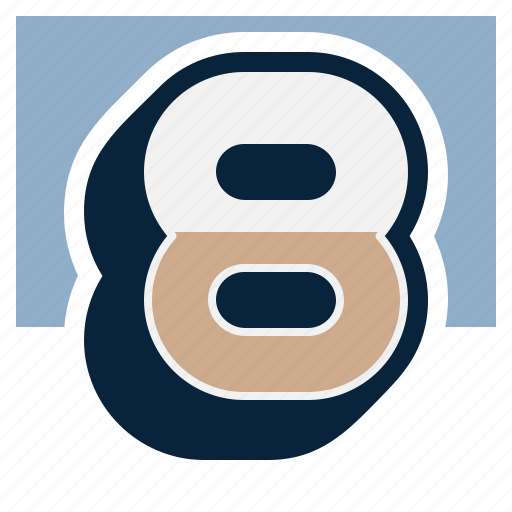 Number, mathematics, eighth, math, arithmetical icon - Download on Iconfinder