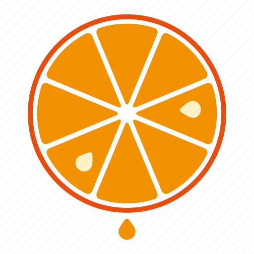 Drop, food, fruit, juice, orange, slice, sticker icon - Download on Iconfinder