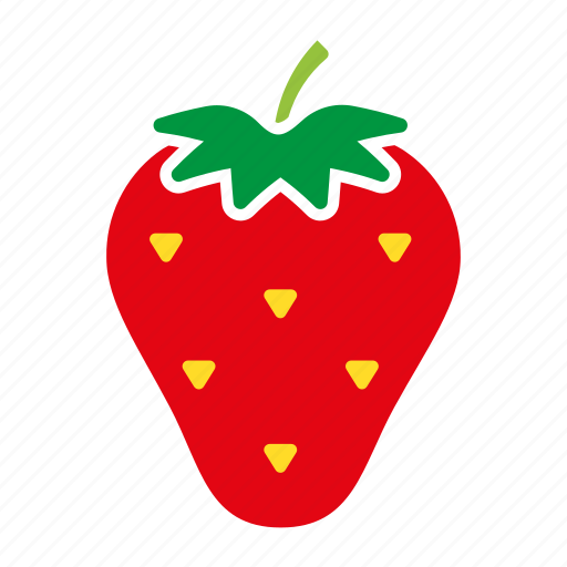 Food, fruit, sticker, strawberry icon - Download on Iconfinder