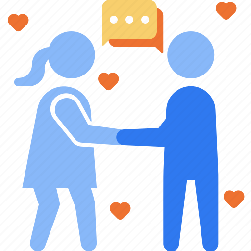 Falling in love, couple, communication, conversation, talk, discussion, dialogue icon - Download on Iconfinder