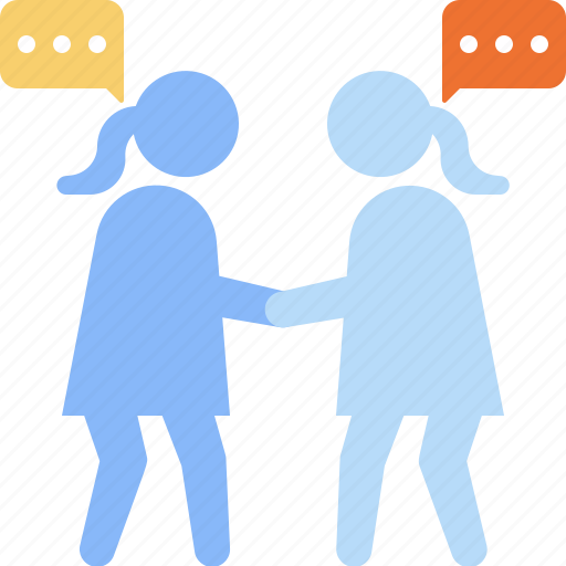 Girl, communication, conversation, talk, discussion, dialogue, speech icon - Download on Iconfinder
