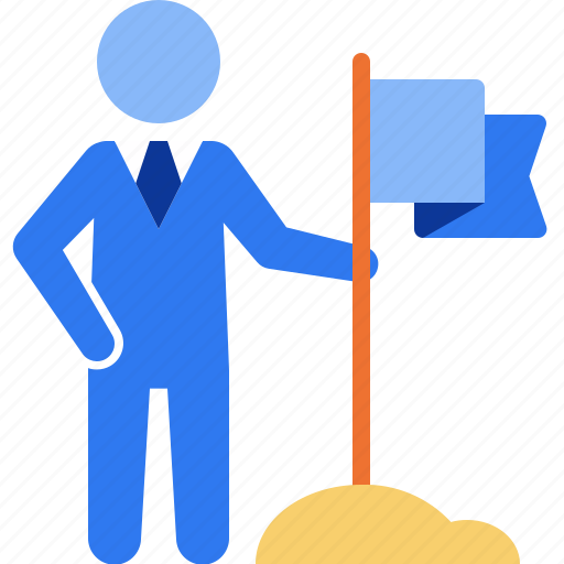 Success, flag, businessman, goal, startup, new business, company icon - Download on Iconfinder