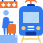 train, borading, train station, railway, transportation, public transportation, travel, stick figure 