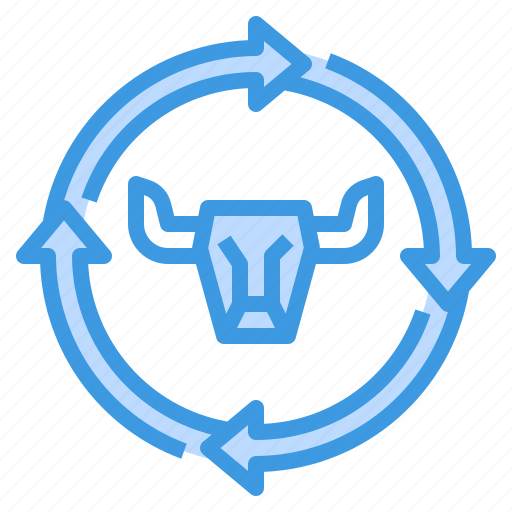 Bull, market, stock, circle, arrow, trading, return icon - Download on Iconfinder