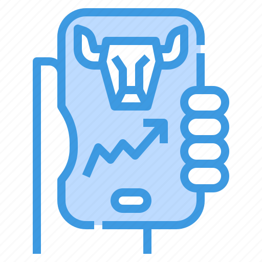 Bull, market, stock, up, arrow, smartphone, trading icon - Download on Iconfinder