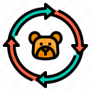 bear, market, stock, circle, arrow, return, trading