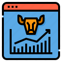 uptrend, trend, bull, market, investment, data, analytics