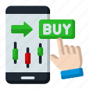 buy, stock, market, bar, chart, smartphone, hand, statistics