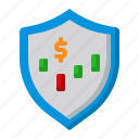 security, market, stock, protection, chart, shield