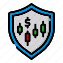 security, market, stock, protection, chart, shield