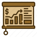 stock, market, analysis, projector, statistics, chart