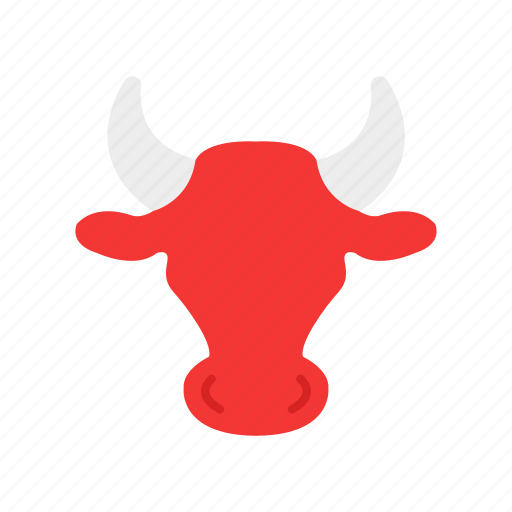Animal, bull, red bull, stock market icon - Download on Iconfinder
