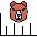 bear, market, trend, business, down, stock, icon