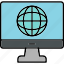 global, online, computer, information, internet, icon 