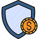 money, protection, dollar, finance, shield, safety, security, icon