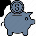 piggy, bank, business, pig, savings, icon