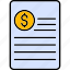 statement, bill, billing, business, contract, invoice, icon 
