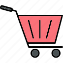 trolley, shop, business, delivery, comerce, icon