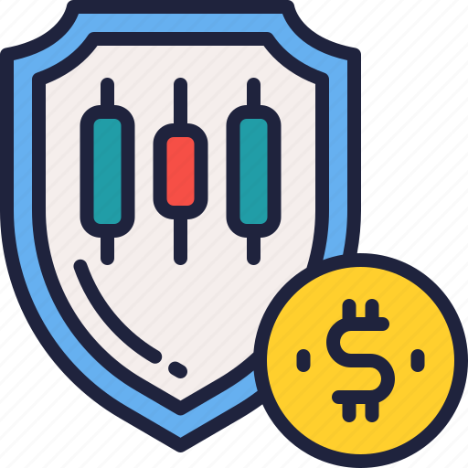 Secure, trading, shield, protection, stock icon - Download on Iconfinder