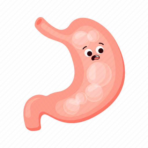 Bloating, flat, icon, stomach, digestion, pain, symptom icon - Download on Iconfinder