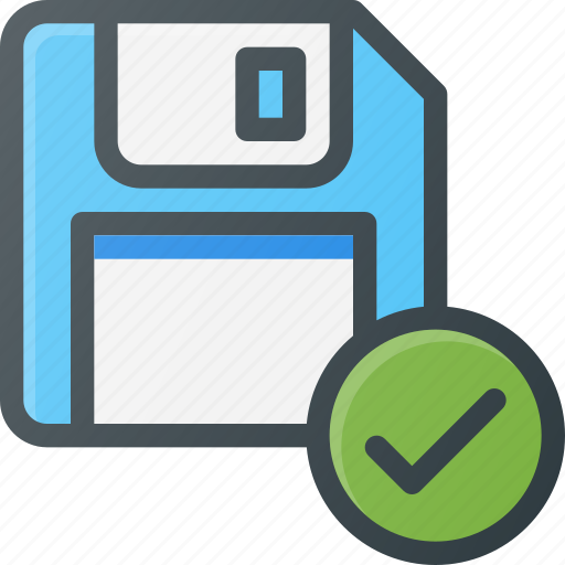 Check, disk, drive, floppy, save, storage icon - Download on Iconfinder