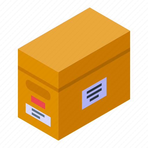 Archive, box, storage, document, isometric icon - Download on Iconfinder