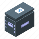 storage, document, box, isometric