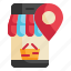 basket, online, shop, gps, shopping, location, store icon 