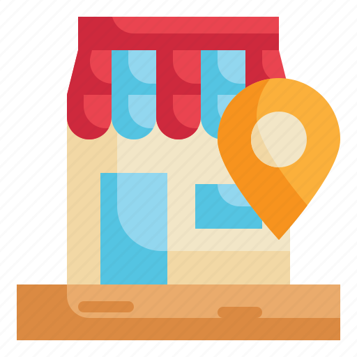 Location, gps, pin, shop, navigation, shopping, store icon icon - Download on Iconfinder