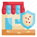 protect, safery, shield, shop, shopping, store icon