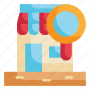 search, shop, find, shopping, store icon, magnifier