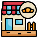 bakery, shop, beverage, shopping, store icon