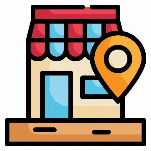 Location, gps, pin, shop, shopping, navigation, store icon icon - Download on Iconfinder