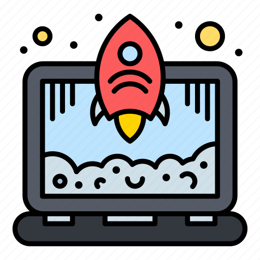 Laptop, rocket, start, up icon - Download on Iconfinder
