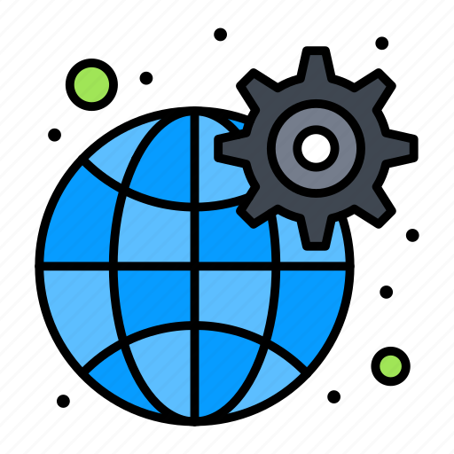 Gear, global, network, settings icon - Download on Iconfinder