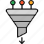 funnel, filter, data, variety 