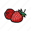 two, strawberries, strawberry, freshness, ripe, berry 