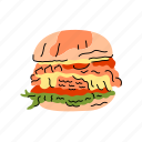 hamburger, food