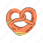 pretzel, food 