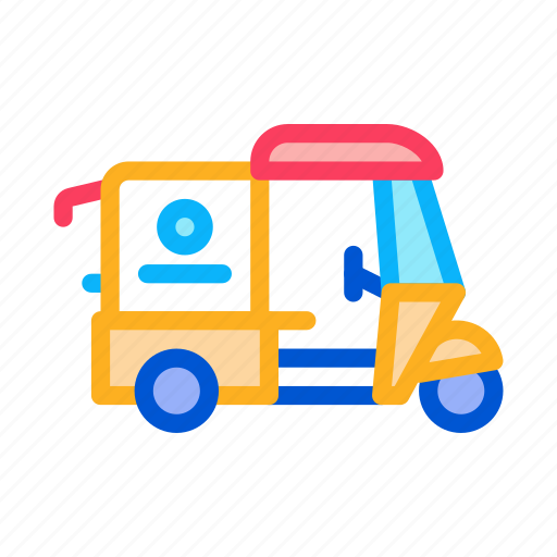 Bicycle, cart, delivery, food, sauce, stand, tuk icon - Download on Iconfinder