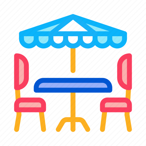 Burger, caf, chairs, drink, table, truck, umbrella icon - Download on Iconfinder