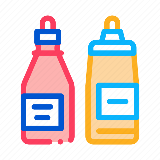 Bottles, burger, drink, ketchup, mayonnaise, sauce, truck icon - Download on Iconfinder