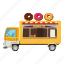 cartoon, donut, mobile, snack, truck, val94, vector 