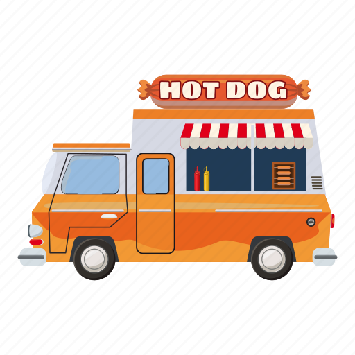 Cartoon, dog, hot, mobile, snack, val94, van icon - Download on Iconfinder