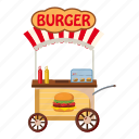 burger, cartoon, illustration, mobile, snack, val94, vector