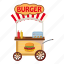 burger, cartoon, illustration, mobile, snack, val94, vector 