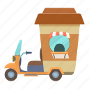 car, cart, cartoon, coffee, fast, food, truck