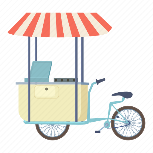 Bike, car, cart, cartoon, fast, food, truck icon - Download on Iconfinder